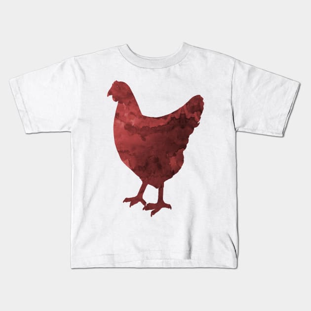 Chicken Kids T-Shirt by BittenByErmines